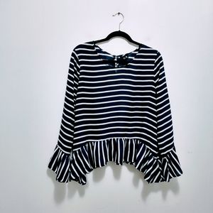 Ana striped peplum top